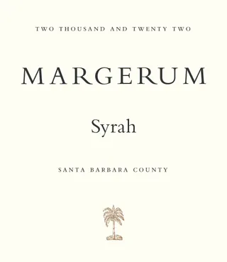 2022 Margerum Syrah label