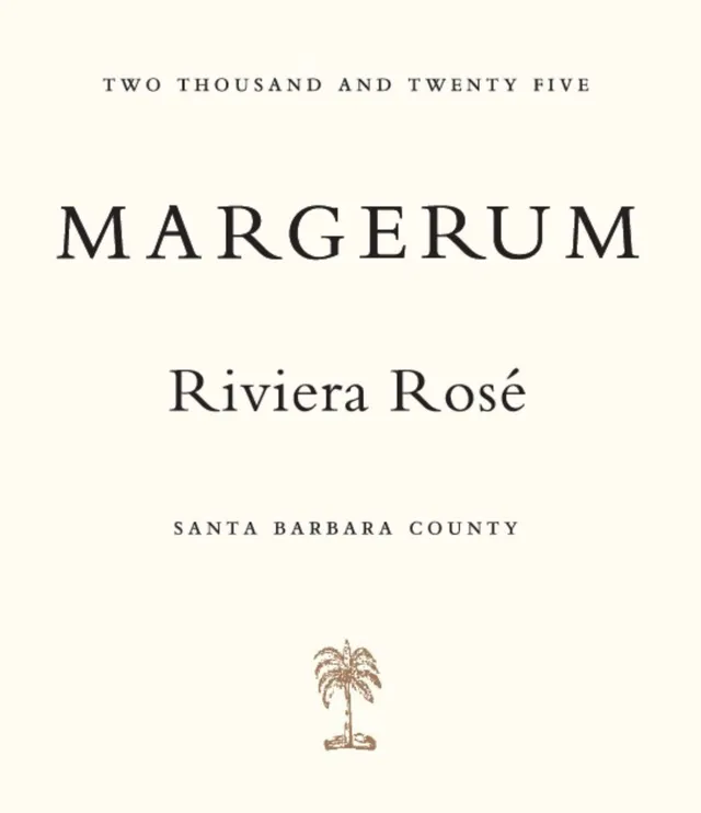 2025 Margerum Riviera Rosé label