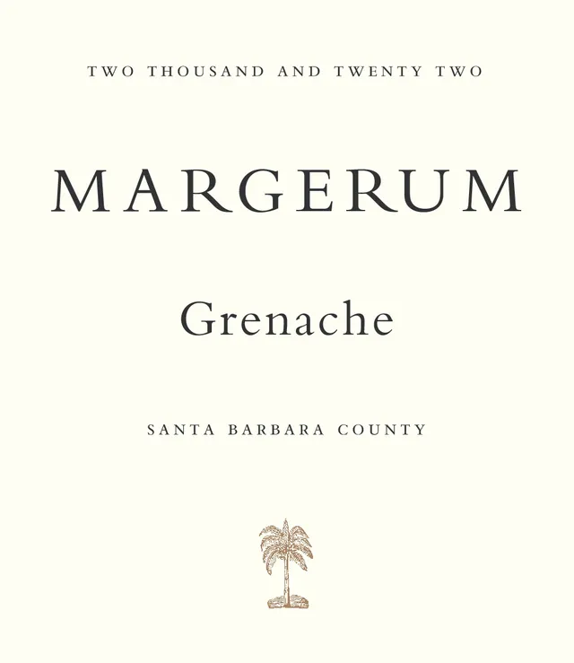 2022 Margerum Grenache label