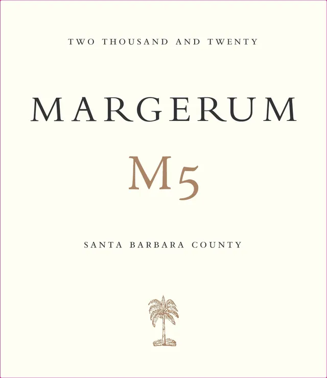2020 Margerum M5 Red 1.5 L label