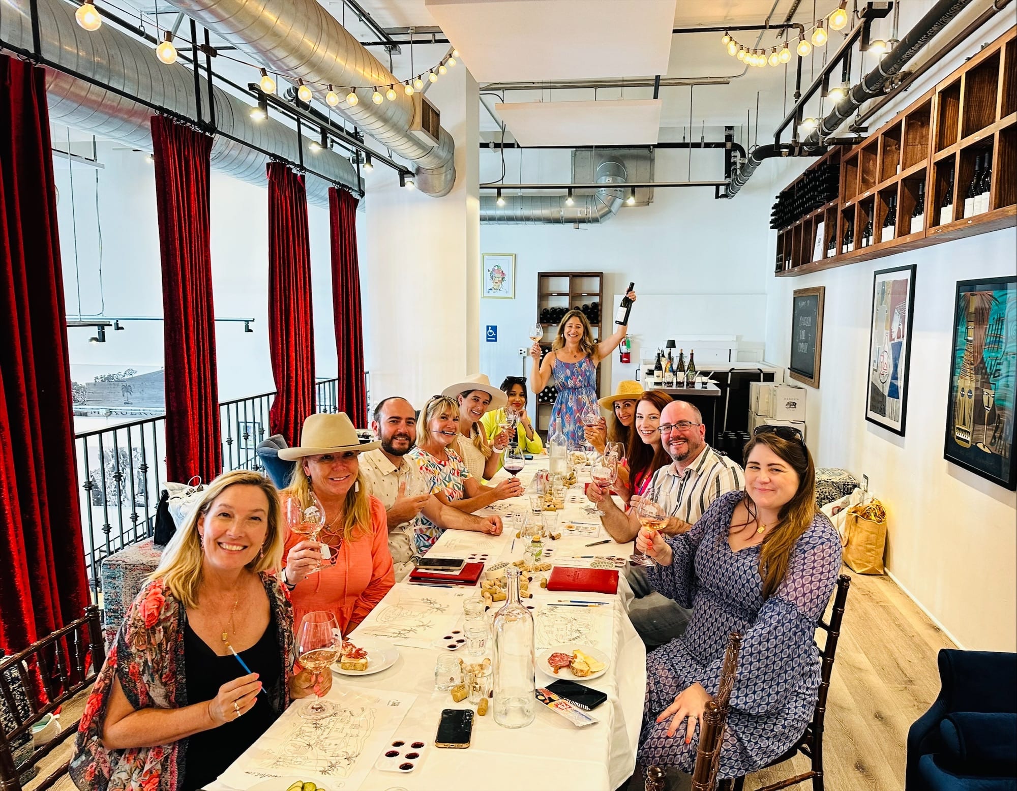 Guests on the mezzanine