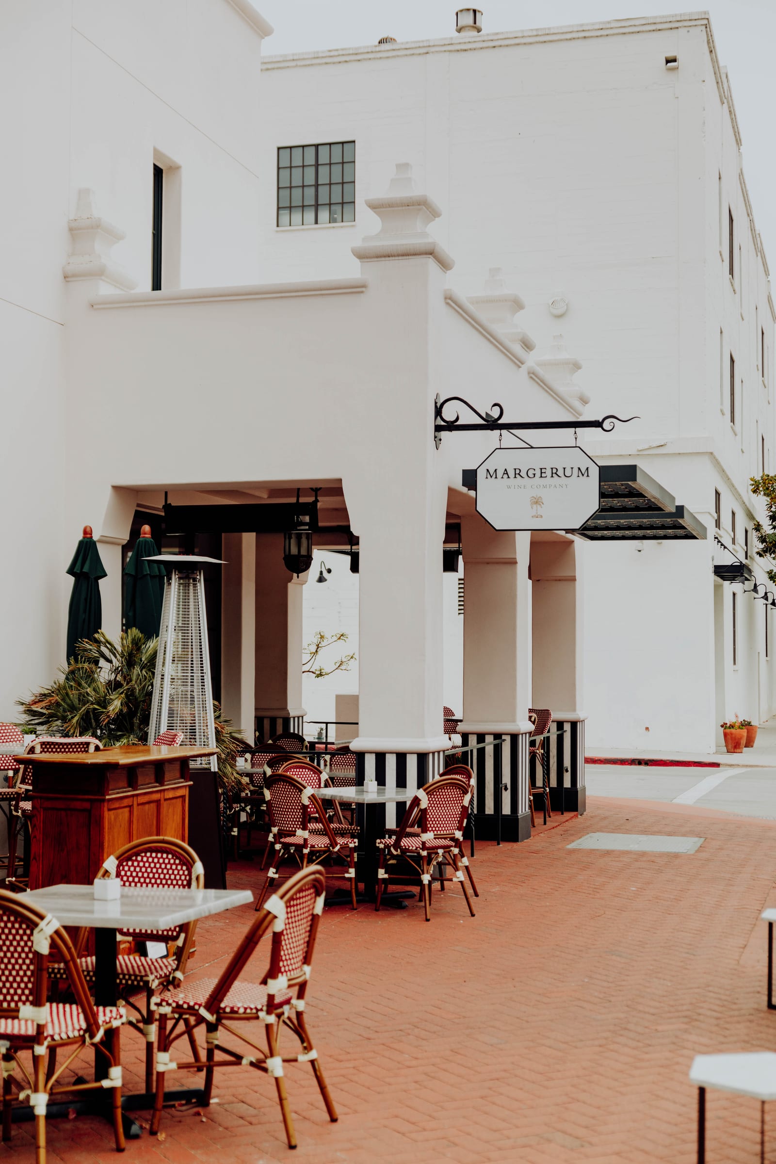 The outdoor patio at the tasting room