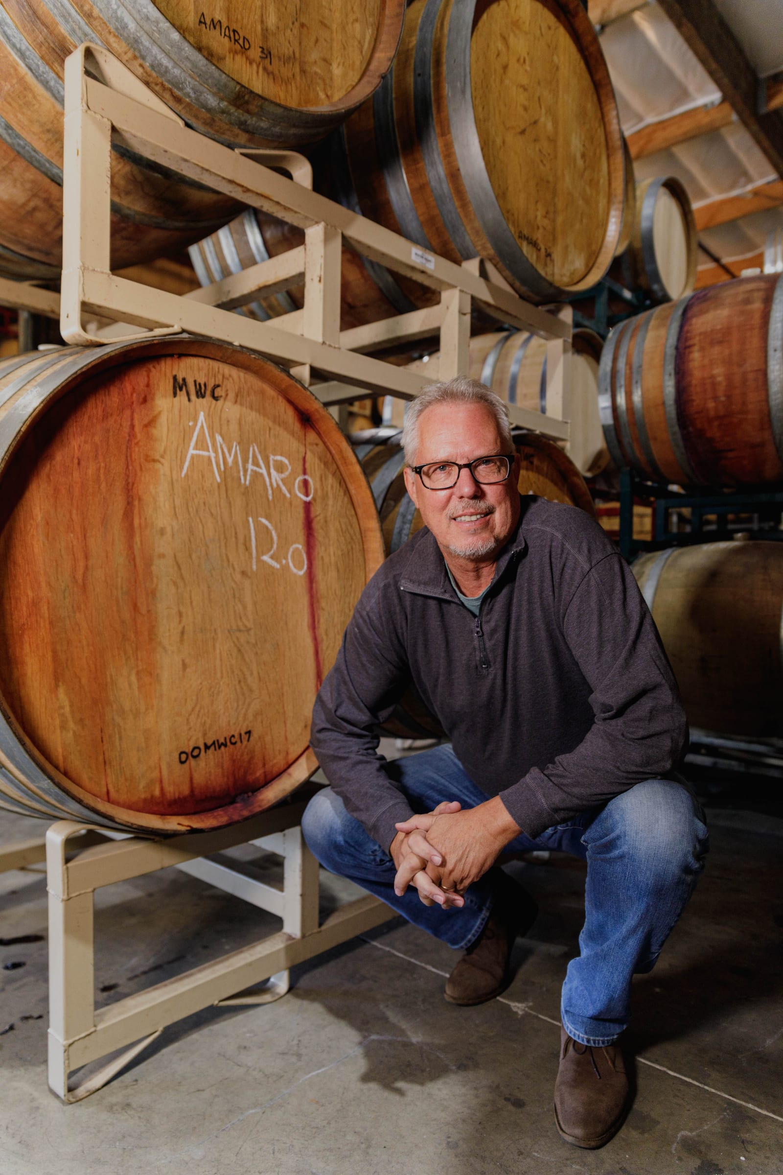Doug Margerum with the Amaro solera