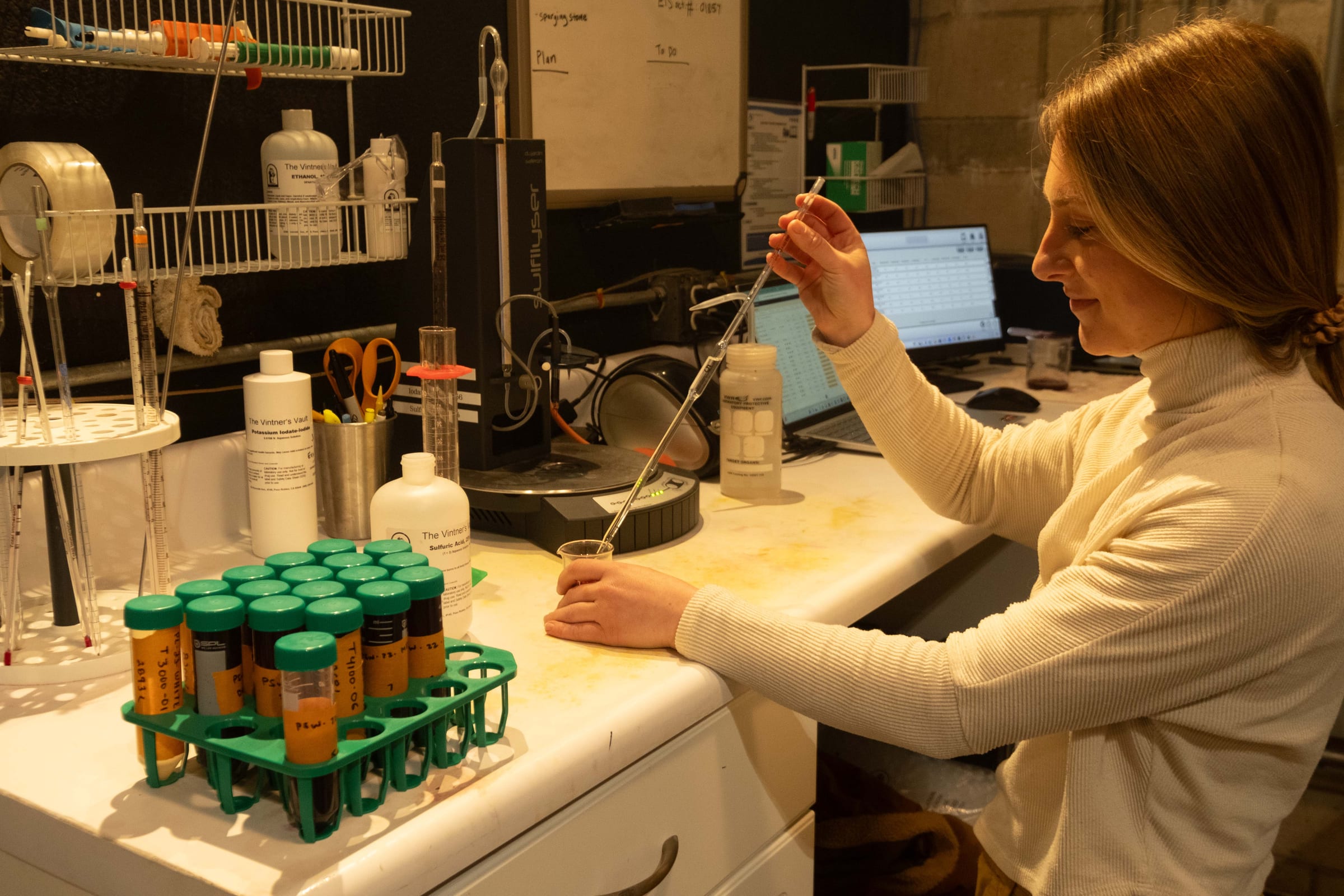 Carina Crowder in the lab